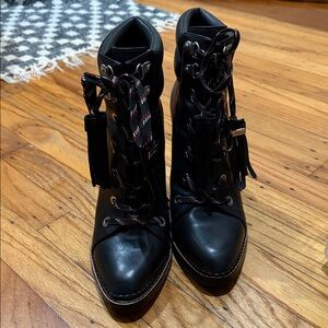 Sam Edelman Black Lace-Up Boots